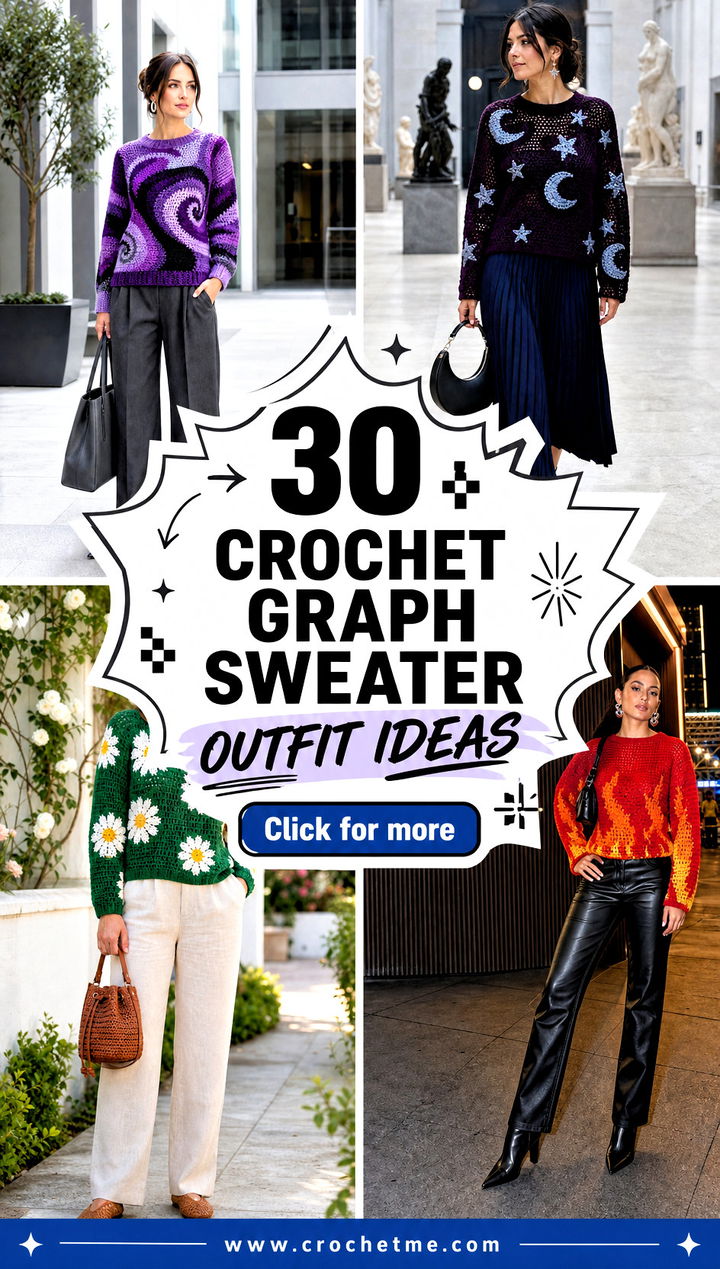 30 crochet graph sweater outfit ideas - 30 crochet graph sweater outfit ideas