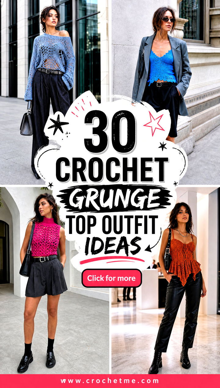 30 crochet grunge top outfit ideas - 30 crochet grunge top outfit ideas