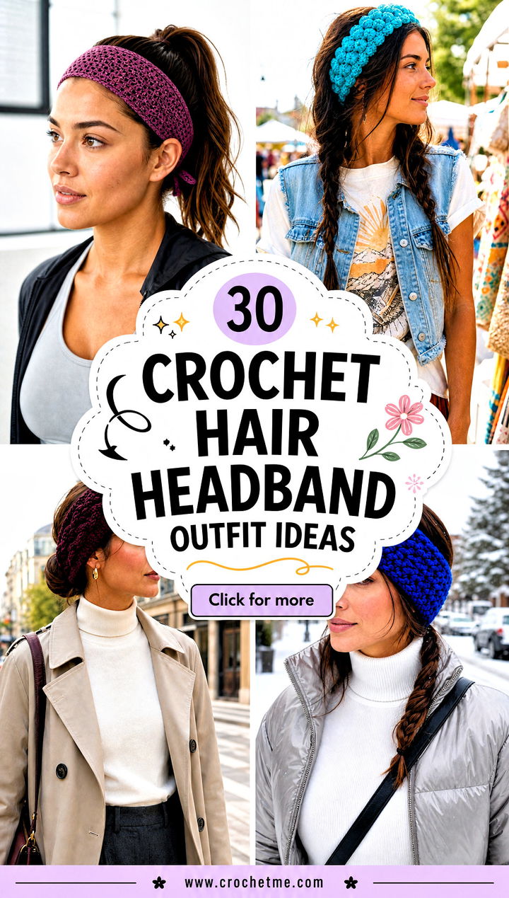 30 crochet hair headband outfit ideas - 30 crochet hair headband outfit ideas