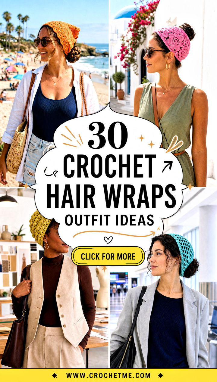30 crochet hair wraps outfit ideas - 30 crochet hair wraps outfit ideas