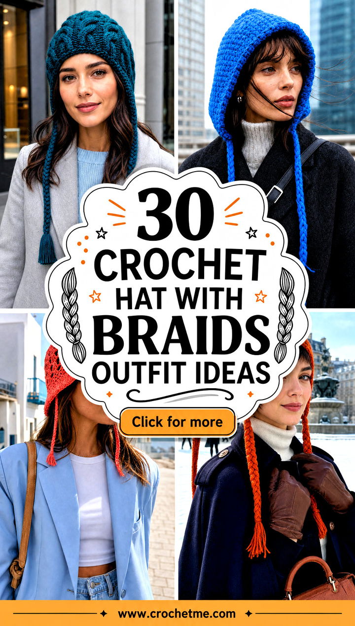 30 crochet hat with braids outfit ideas - 30 crochet hat with braids outfit ideas