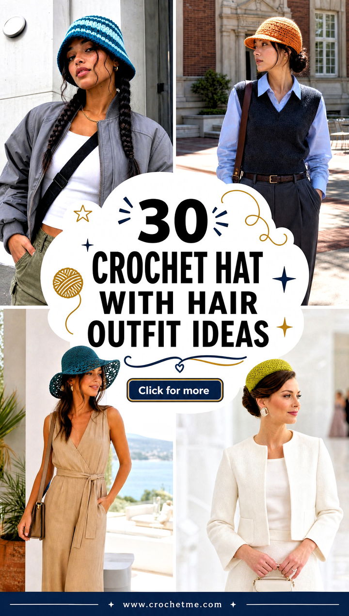 30 crochet hat with hair outfit ideas - 30 crochet hat with hair outfit ideas