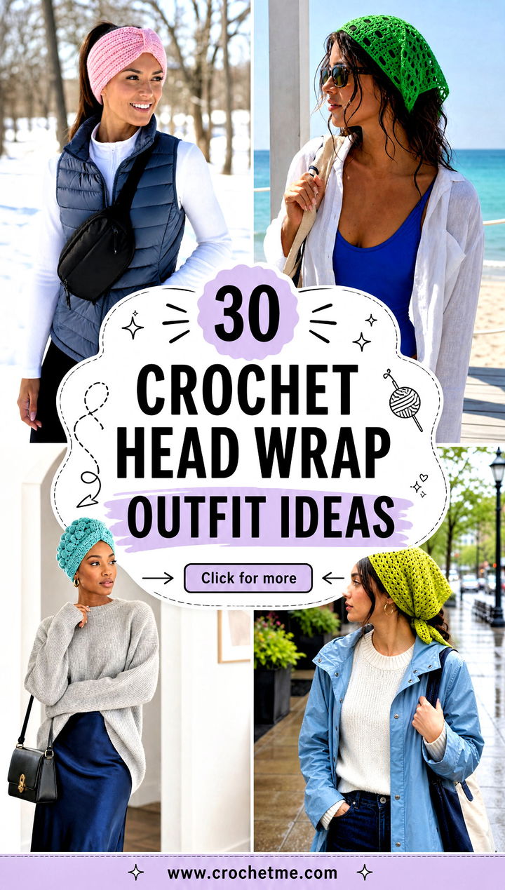 30 crochet head wrap outfit ideas - 30 crochet head wrap outfit ideas