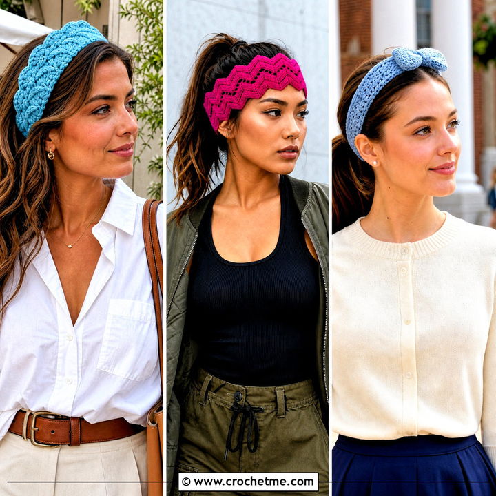 30 Crochet Headband for Women Outfit Ideas for Cozy Days