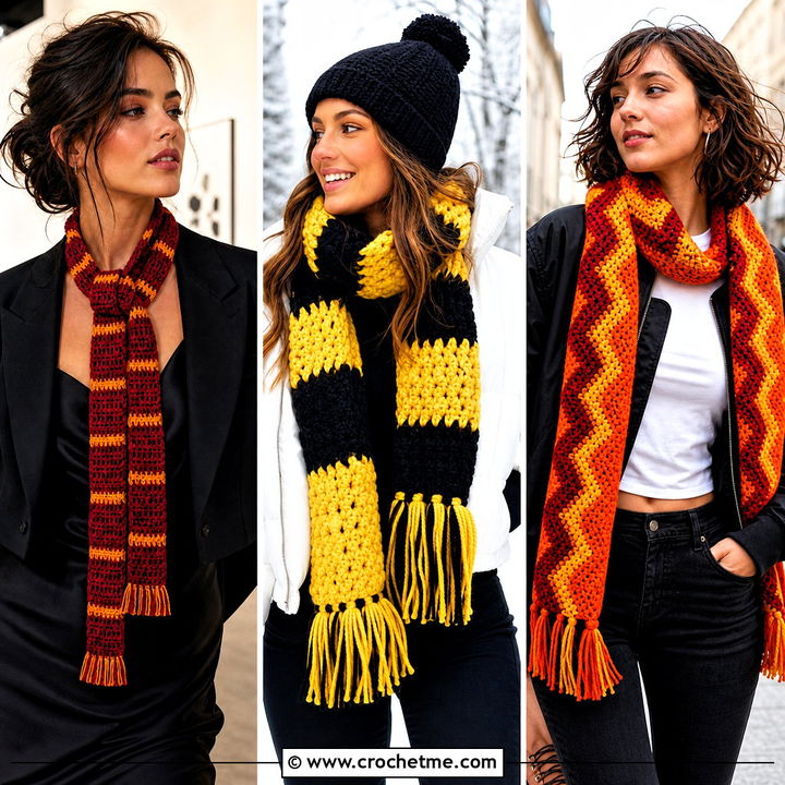 30 Crochet Hogwarts Scarf Outfit Ideas for Magical Fans