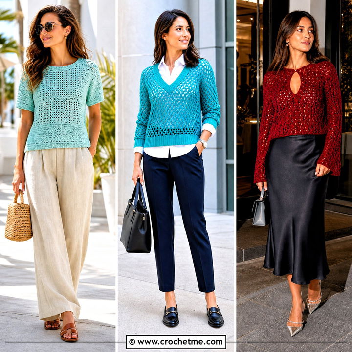 30 Crochet Key Sweater Outfit Ideas for Playful Everyday Style