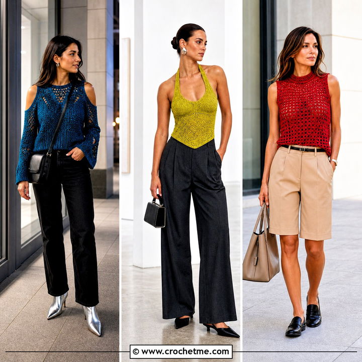 30 Crochet Knitted Top Outfit Ideas for Easy Everyday Style