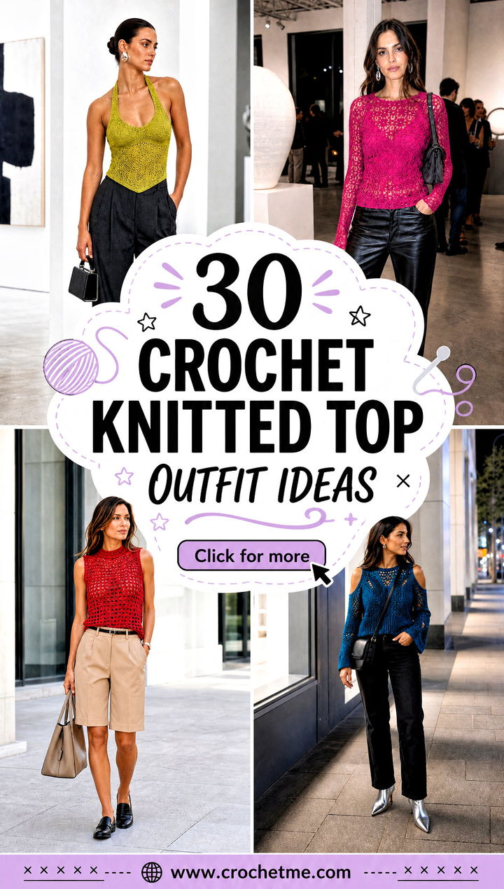 30 crochet knitted top outfit ideas - 30 crochet knitted top outfit ideas