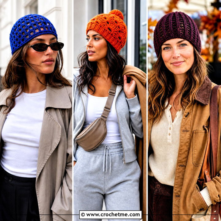 30 Crochet Lace Beanie Outfit Ideas for Romantic Winter Style