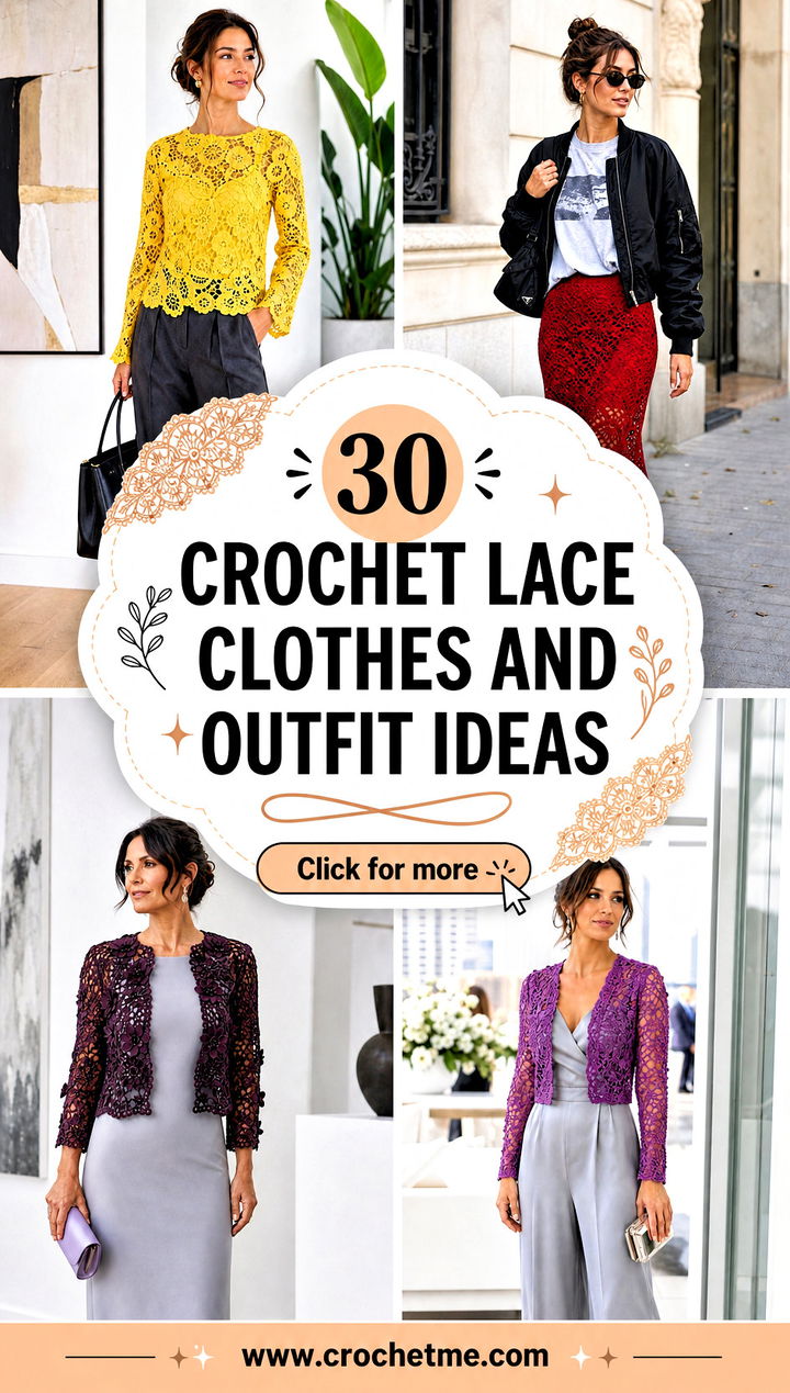 30 crochet lace clothes and outfit ideas - 30 crochet lace clothes and outfit ideas