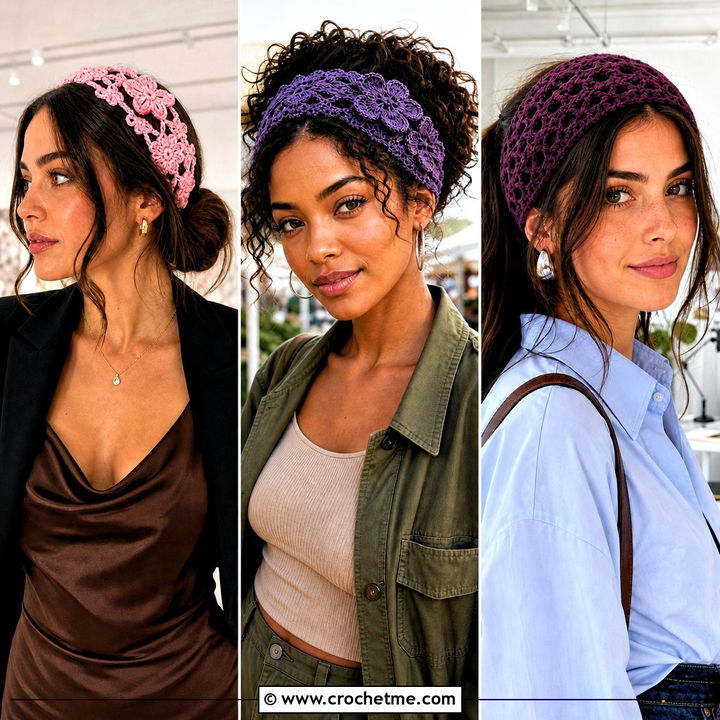 30 Crochet Lace Headband Outfit Ideas for Chic Everyday Style
