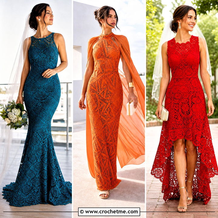 30 Crochet Lace Wedding Dress Outfit Ideas for Romantic Brides