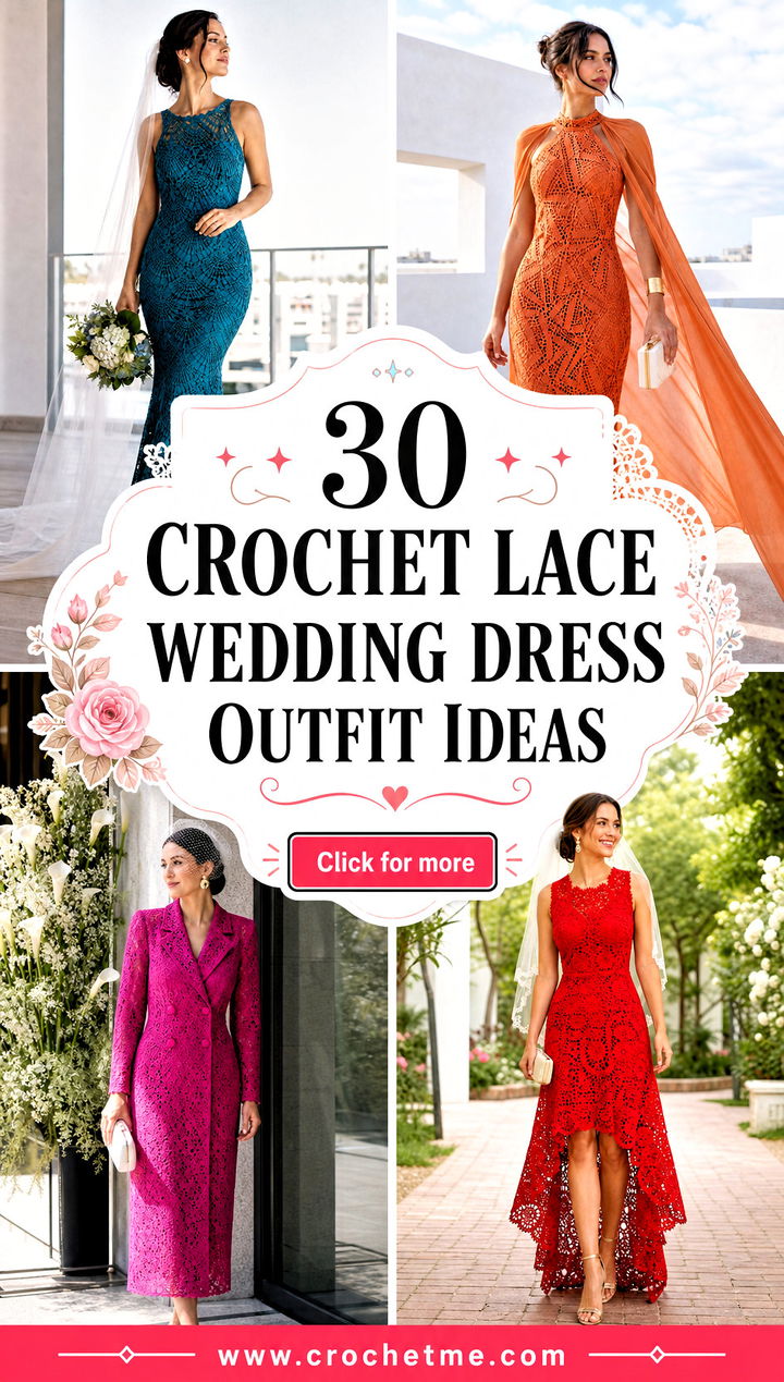 30 crochet lace wedding dress outfit ideas - 30 crochet lace wedding dress outfit ideas