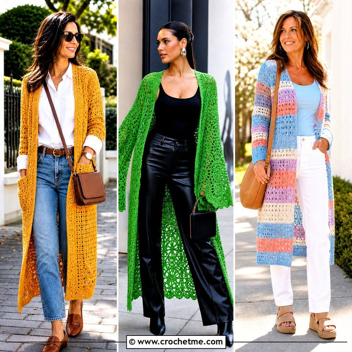 30 Crochet Long Cardigan Sweater Coats Outfit Ideas to Try