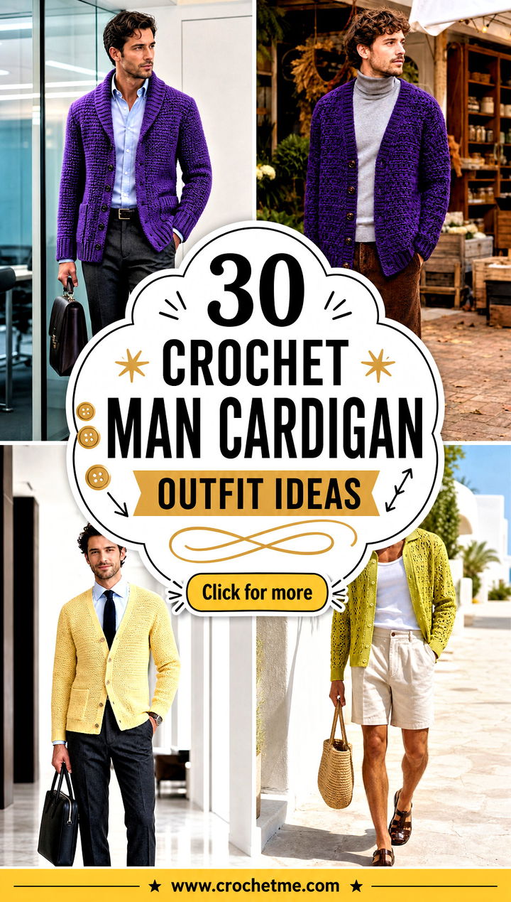 30 crochet man cardigan outfit ideas - 30 crochet man cardigan outfit ideas