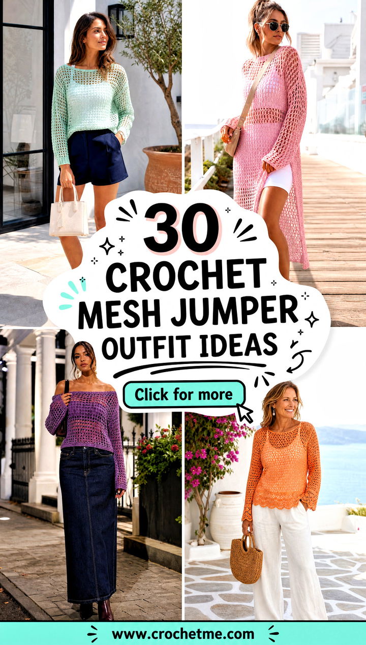 30 crochet mesh jumper outfit ideas - 30 crochet mesh jumper outfit ideas