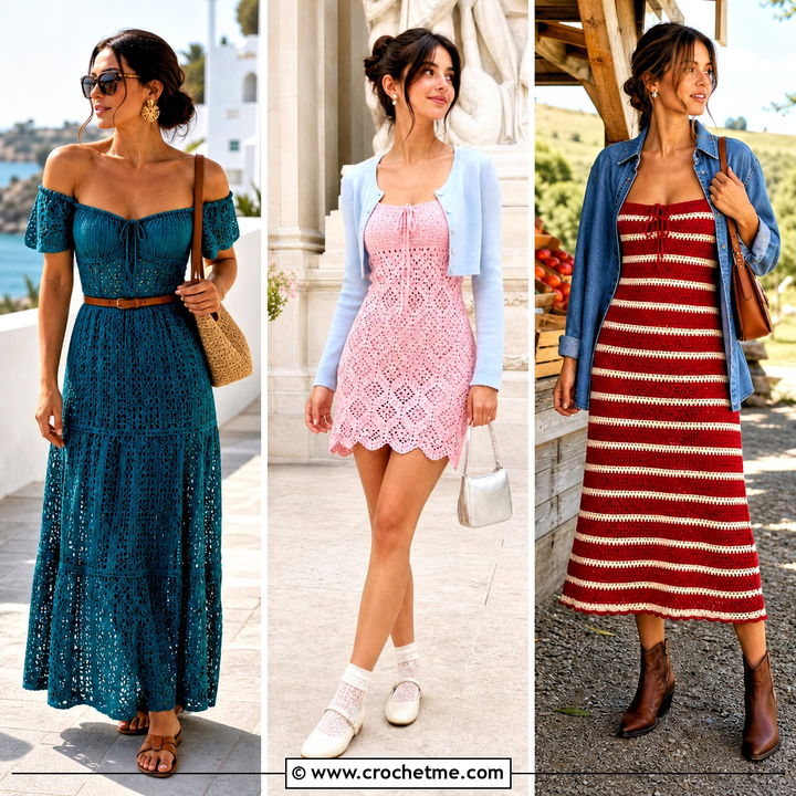 30 Crochet Milkmaid Dress Outfit Ideas for Romantic Summer Style