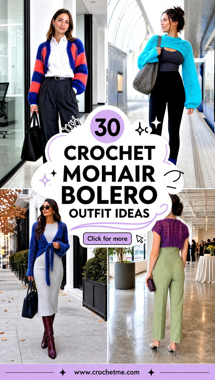 30 crochet mohair bolero outfit ideas - 30 crochet mohair bolero outfit ideas