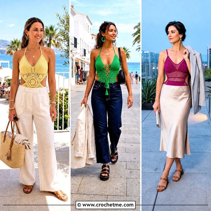 30 Crochet Monokini Outfit Ideas for Standout Beach Style