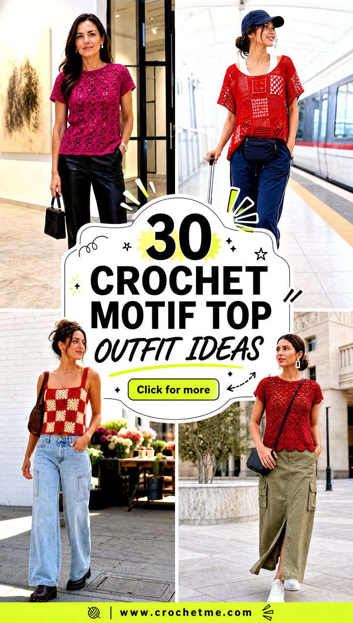30 crochet motif top outfit ideas - 30 crochet motif top outfit ideas