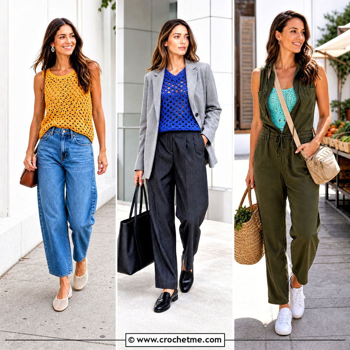 30 Crochet Neith Top Outfit Ideas for Statement Summer Style