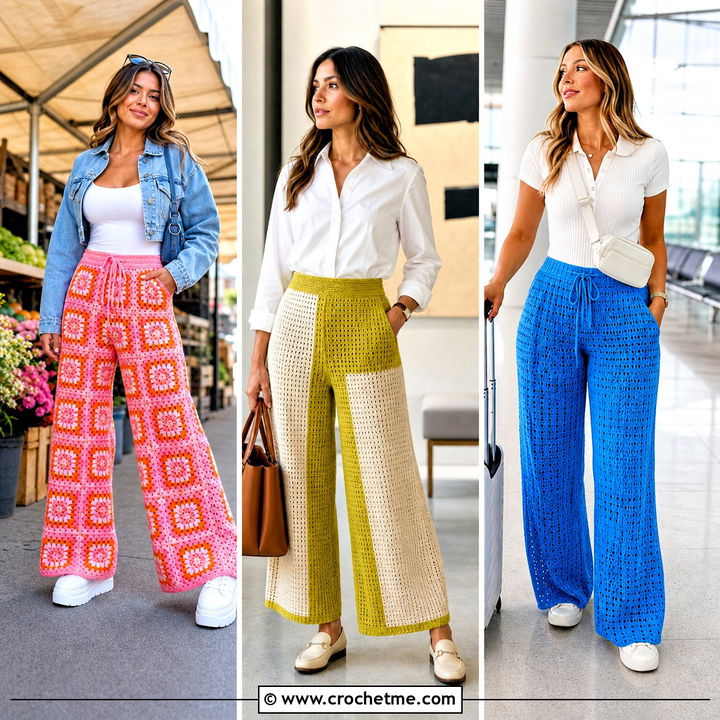 30 Crochet Palazzo Pants Outfit Ideas for Breezy Summer Style