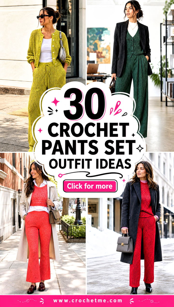 30 crochet pants set outfit ideas - 30 crochet pants set outfit ideas