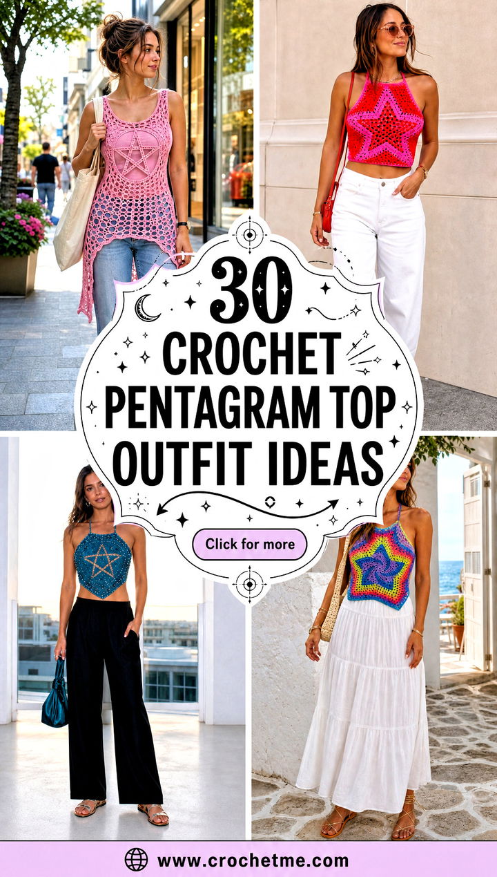 30 crochet pentagram top outfit ideas - 30 crochet pentagram top outfit ideas