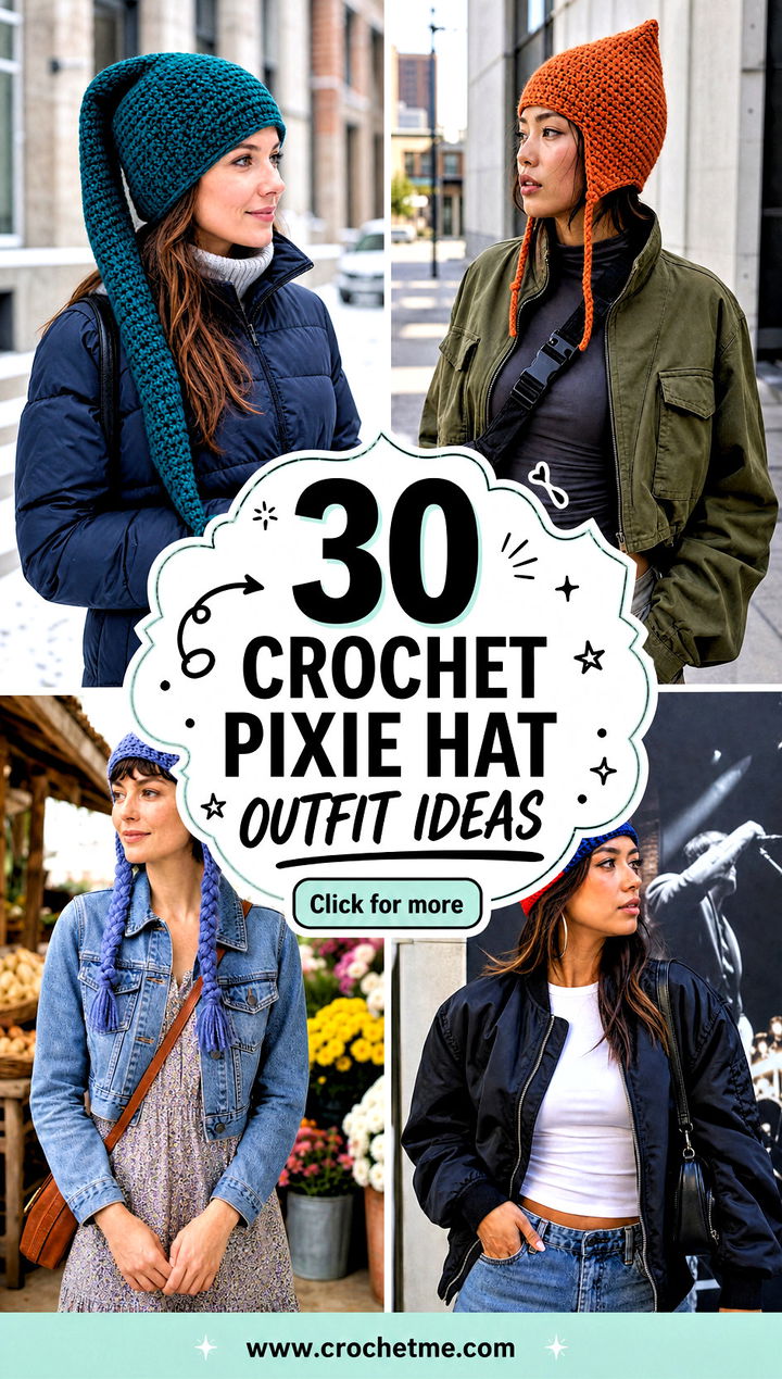 30 crochet pixie hat outfit ideas - 30 crochet pixie hat outfit ideas