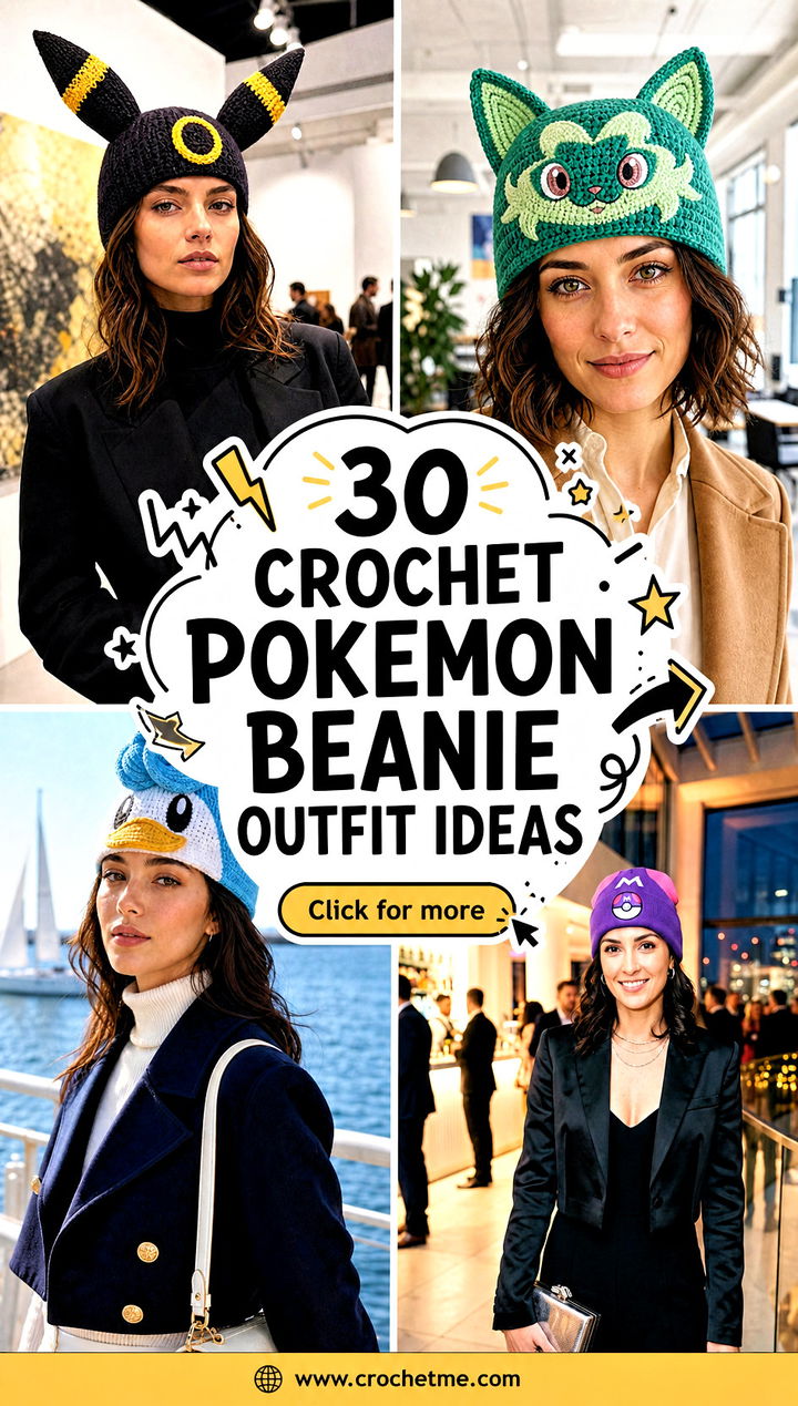 30 crochet pokemon beanie outfit ideas - 30 crochet pokemon beanie outfit ideas
