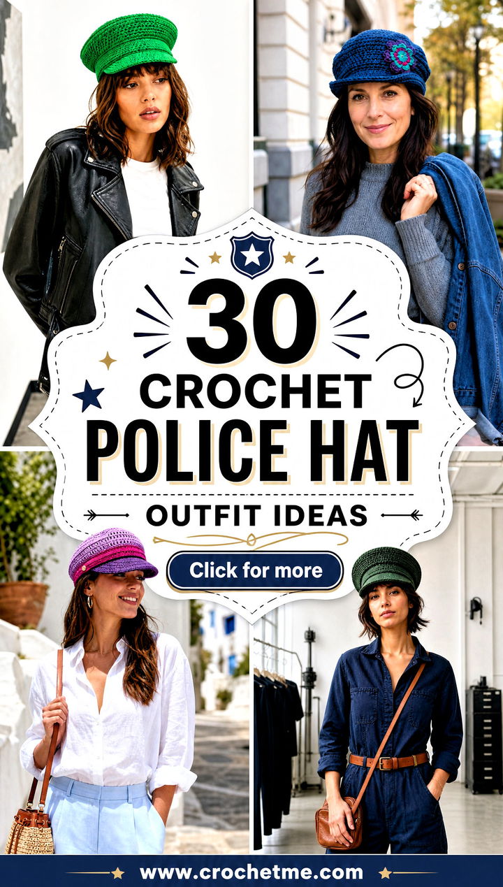 30 crochet police hat outfit ideas - 30 crochet police hat outfit ideas