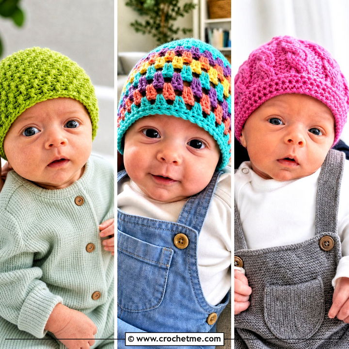 30 Crochet Premie Hats Outfit Ideas for Sweet Handmade Gifts