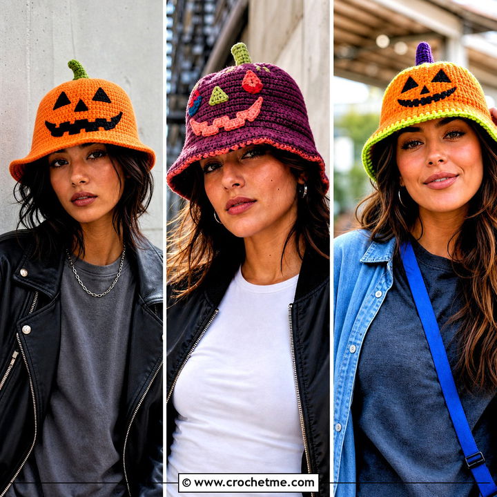 30 Crochet Pumpkin Bucket Hat Outfit Ideas for Fun Fall Looks