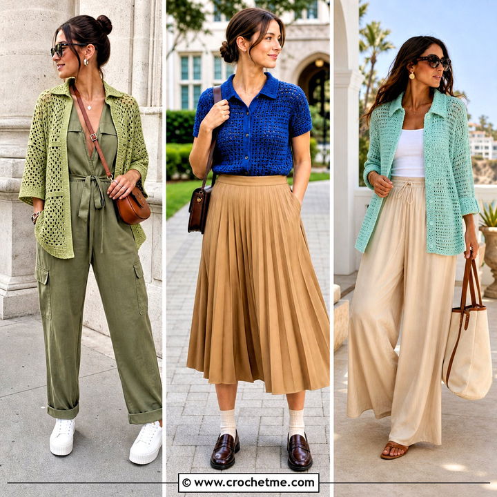 30 Crochet Relaxagon Shirt Outfit Ideas for Easygoing Style