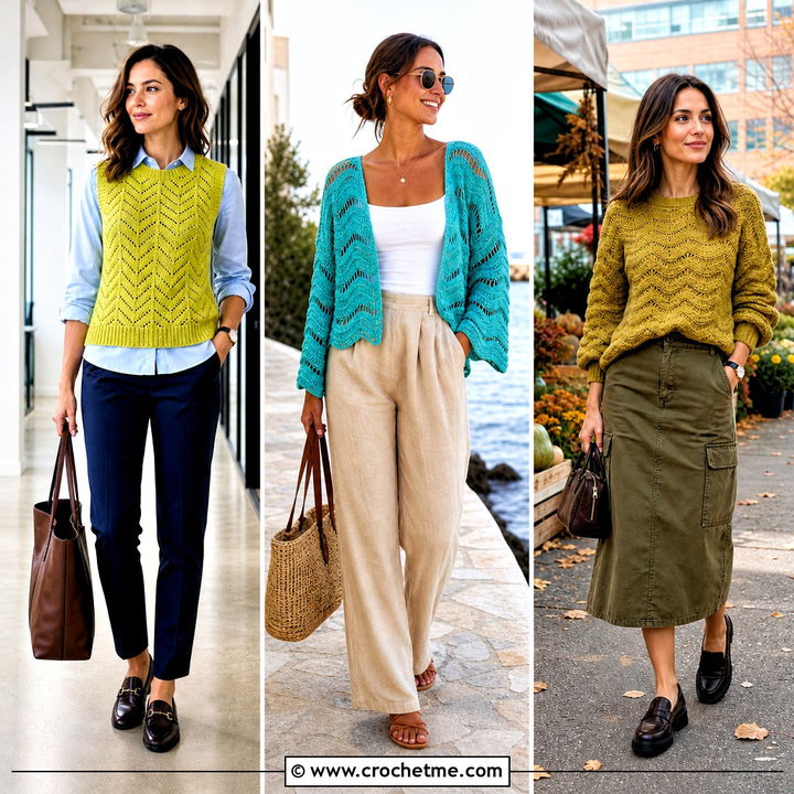 30 Crochet Ripple Sweater Outfit Ideas for Cozy Layering