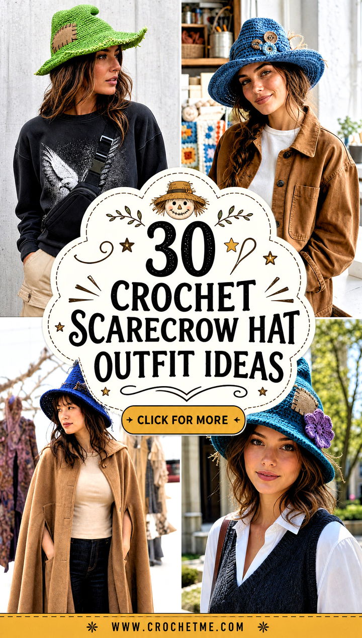 30 crochet scarecrow hat outfit ideas - 30 crochet scarecrow hat outfit ideas