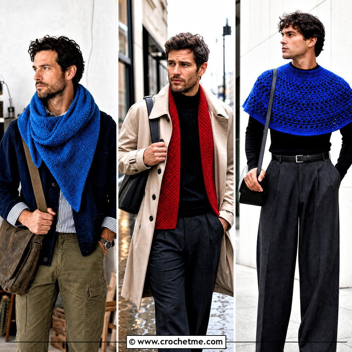 30 Crochet Shawl for Men Outfit Ideas for Refined Men’s Style