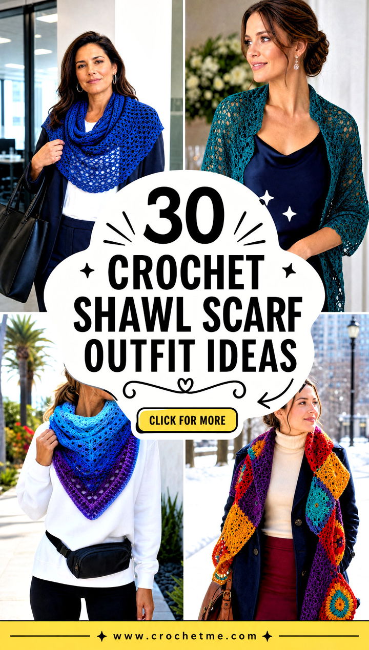 30 crochet shawl scarf outfit ideas - 30 crochet shawl scarf outfit ideas