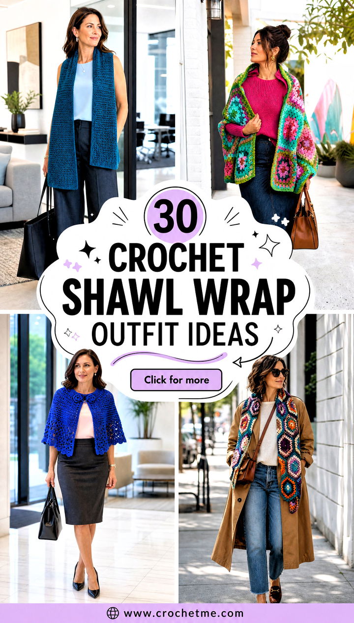 30 crochet shawl wrap outfit ideas - 30 crochet shawl wrap outfit ideas