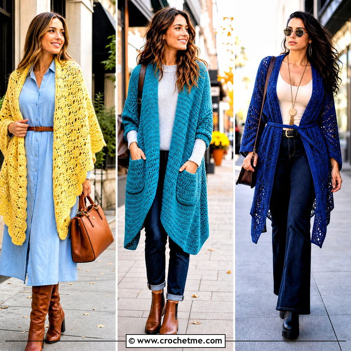 30 Crochet Shawl Wraps Outfit Ideas for Cozy Layered Style