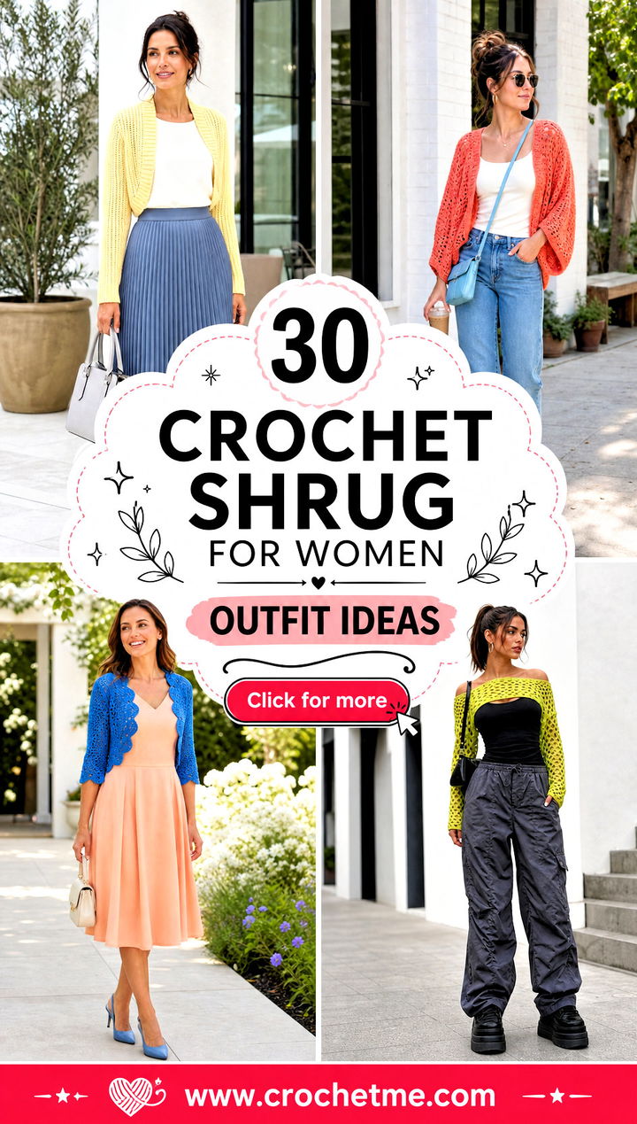 30 crochet shrug for women outfit ideas - 30 crochet shrug for women outfit ideas