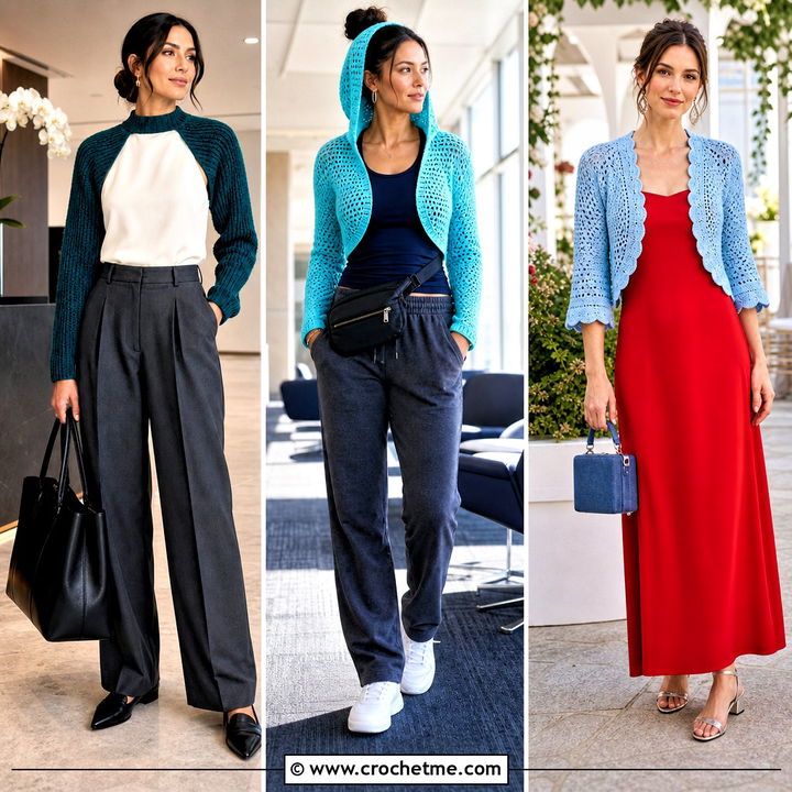 30 Crochet Shrug Sweater Outfit Ideas for Cozy Chic Style
