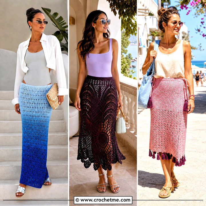 30 Crochet Skirt for Beach Outfit Ideas for Breezy Summer Style