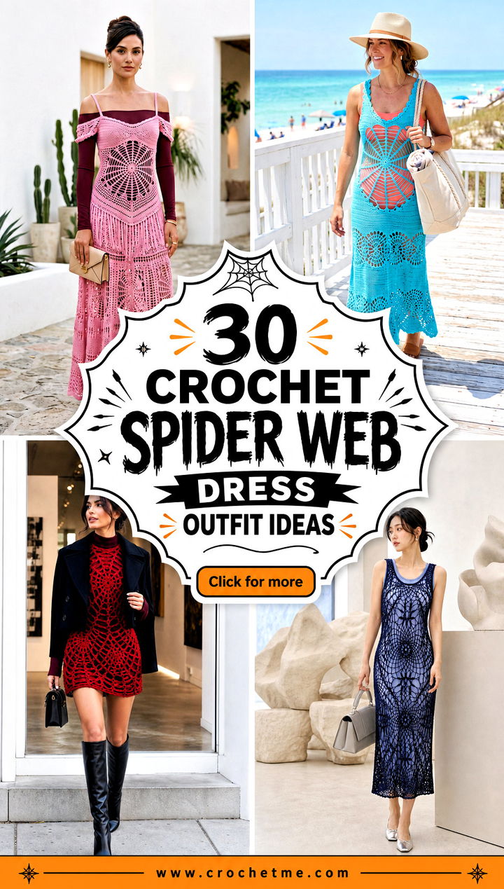 30 crochet spider web dress outfit ideas - 30 crochet spider web dress outfit ideas