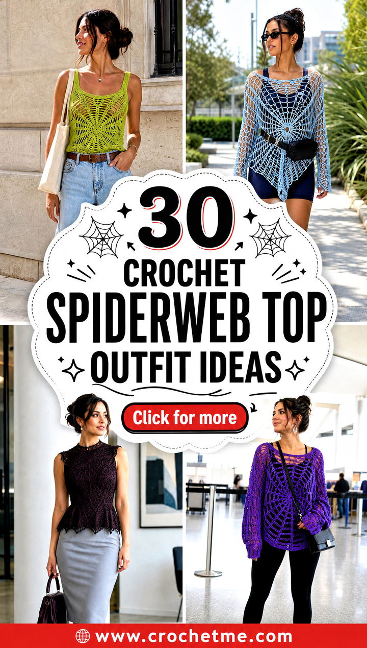 30 crochet spiderweb top outfit ideas - 30 crochet spiderweb top outfit ideas