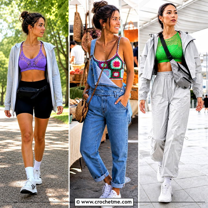 30 Crochet Sports Bra Outfit Ideas for Bold Summer Style