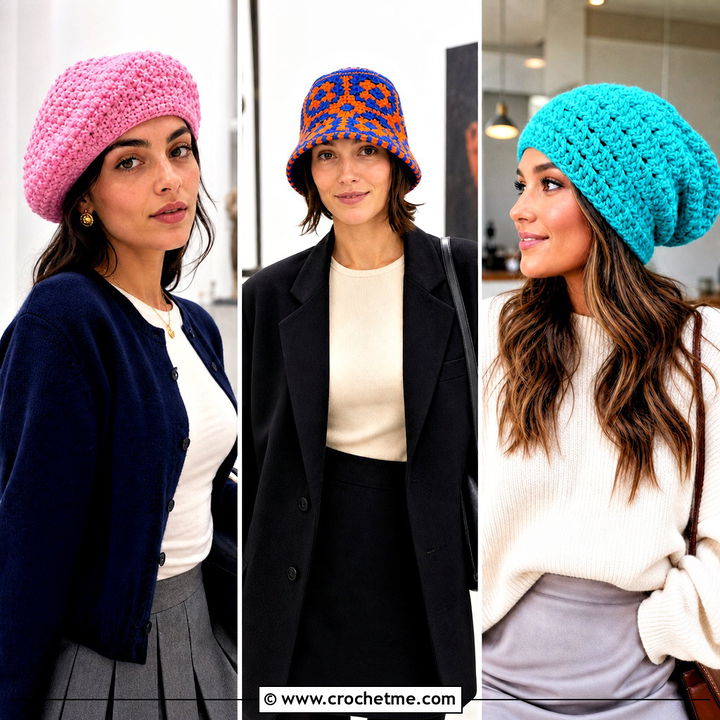 30 Crochet Stitch Hat Outfit Ideas for Cute Everyday Looks