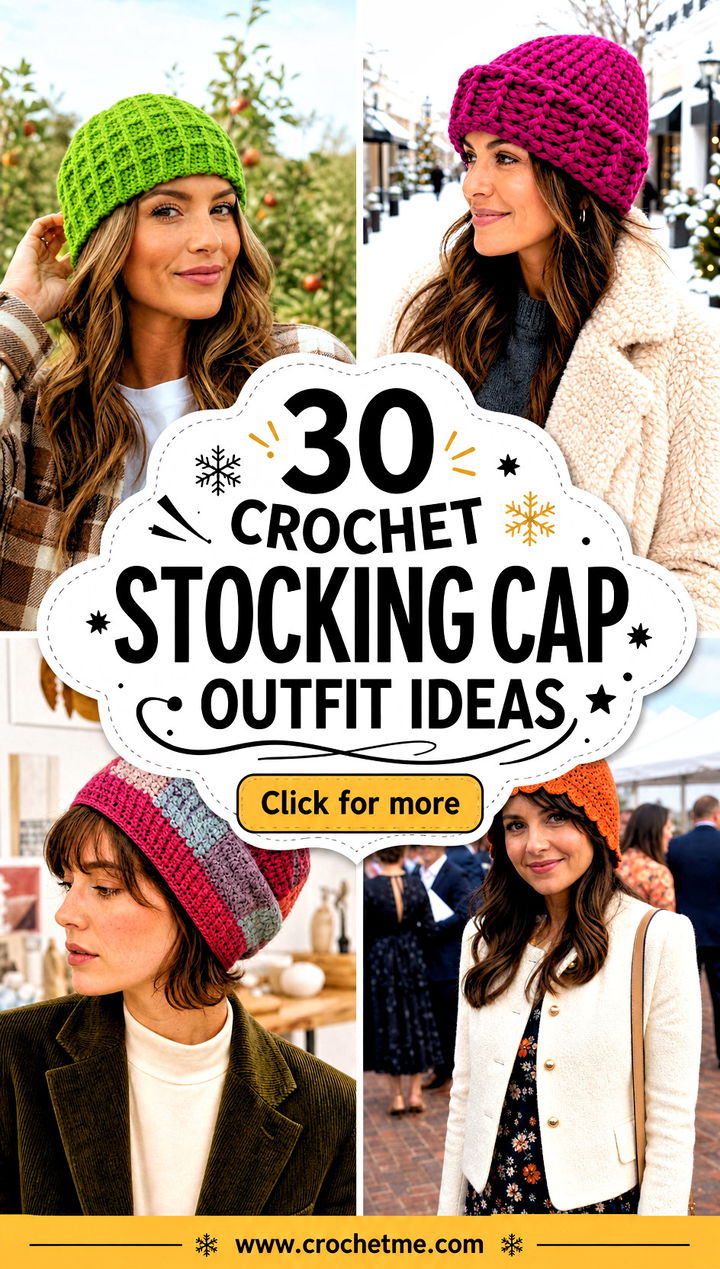30 crochet stocking cap outfit ideas - 30 crochet stocking cap outfit ideas