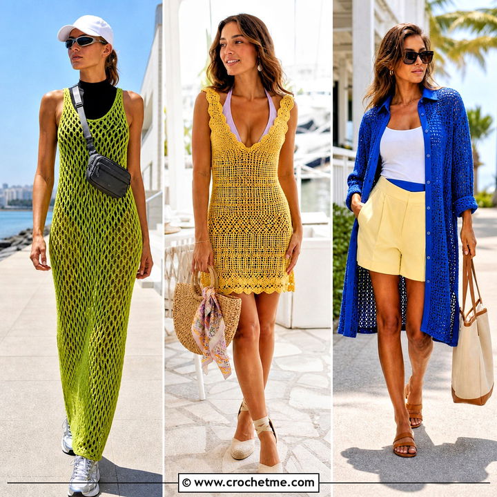 30 Crochet Summer Beach Dresses Outfit Ideas for Vacation
