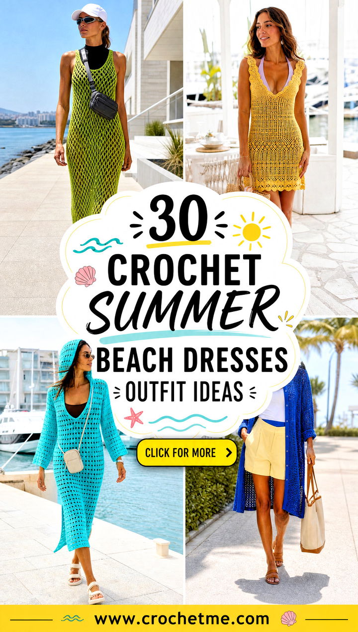 30 crochet summer beach dresses outfit ideas - 30 crochet summer beach dresses outfit ideas